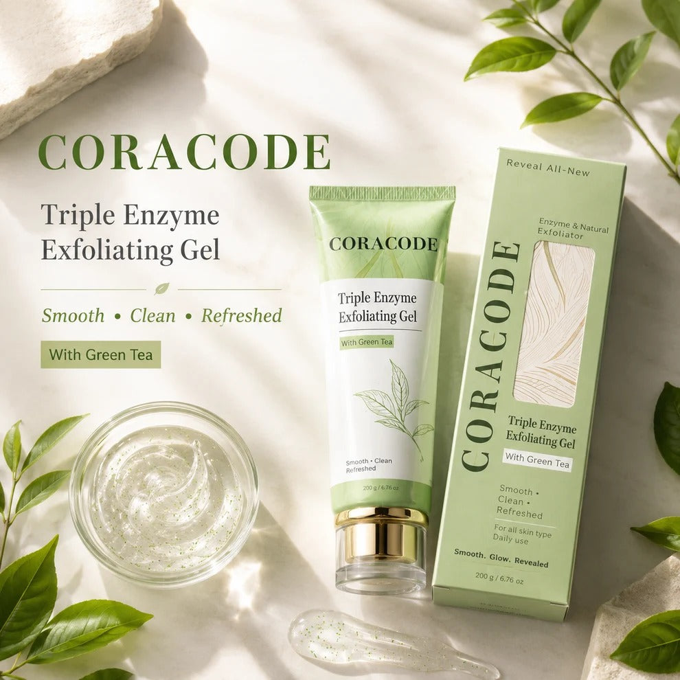 Coracode Triple Enzyme Exfoliating Gel with Green Tea (Buy 1 Get 1 Free)
