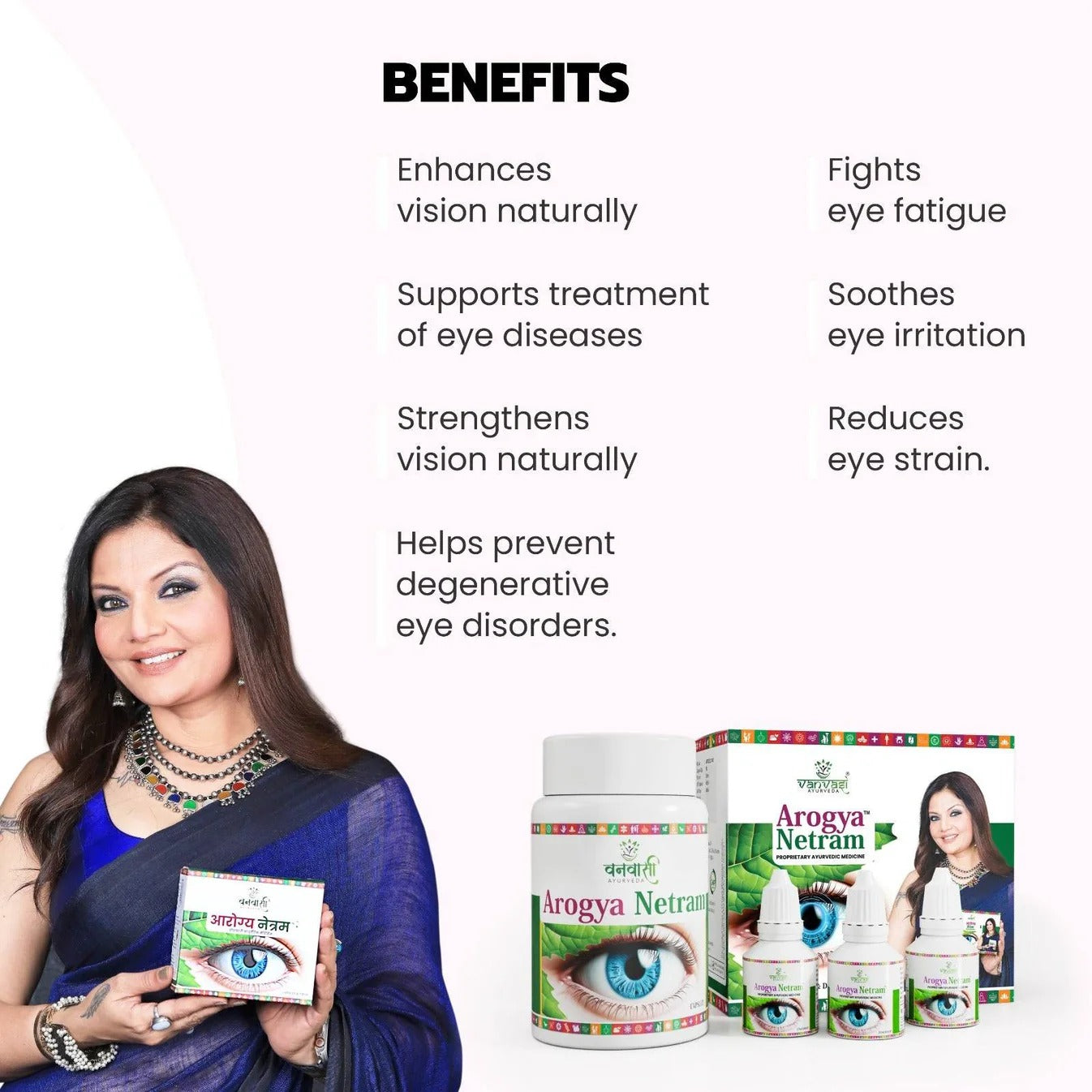 Arogya Netram Eye Drops & Capsules - Ayurvedic Eye Drops For Dry and Red Eyes