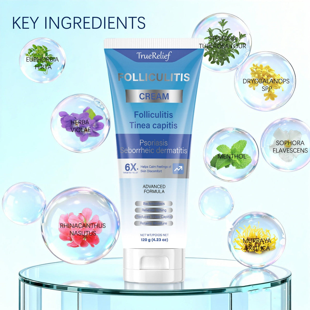 TRUERELIEF Folliculitis Cream | Clears Scalp, Face & Body Bumps | 120g